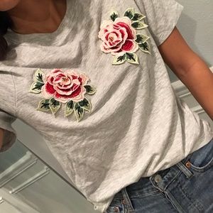 Floral Embroidered T-Shirt
